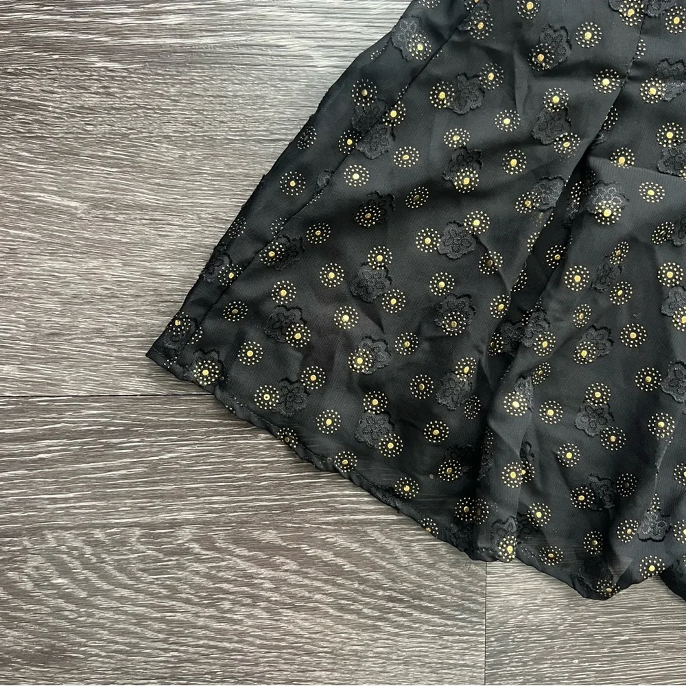 Lucy in the Sky Picnic Pretty Black Chiffon Shorts